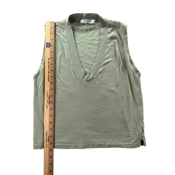 PerfectWhiteTee Margot Tank Womens Size XS Pale Green Deep V-Neck Sleeveless - Picture 5 of 7